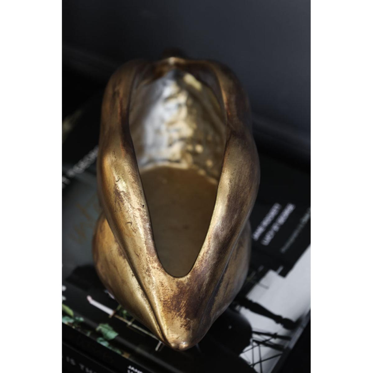 Gold Lips Short Stem Vase – image 7