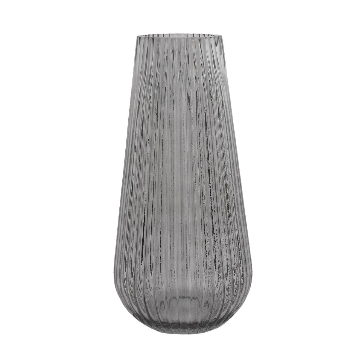 Ribbed Smoked Vase – image 2