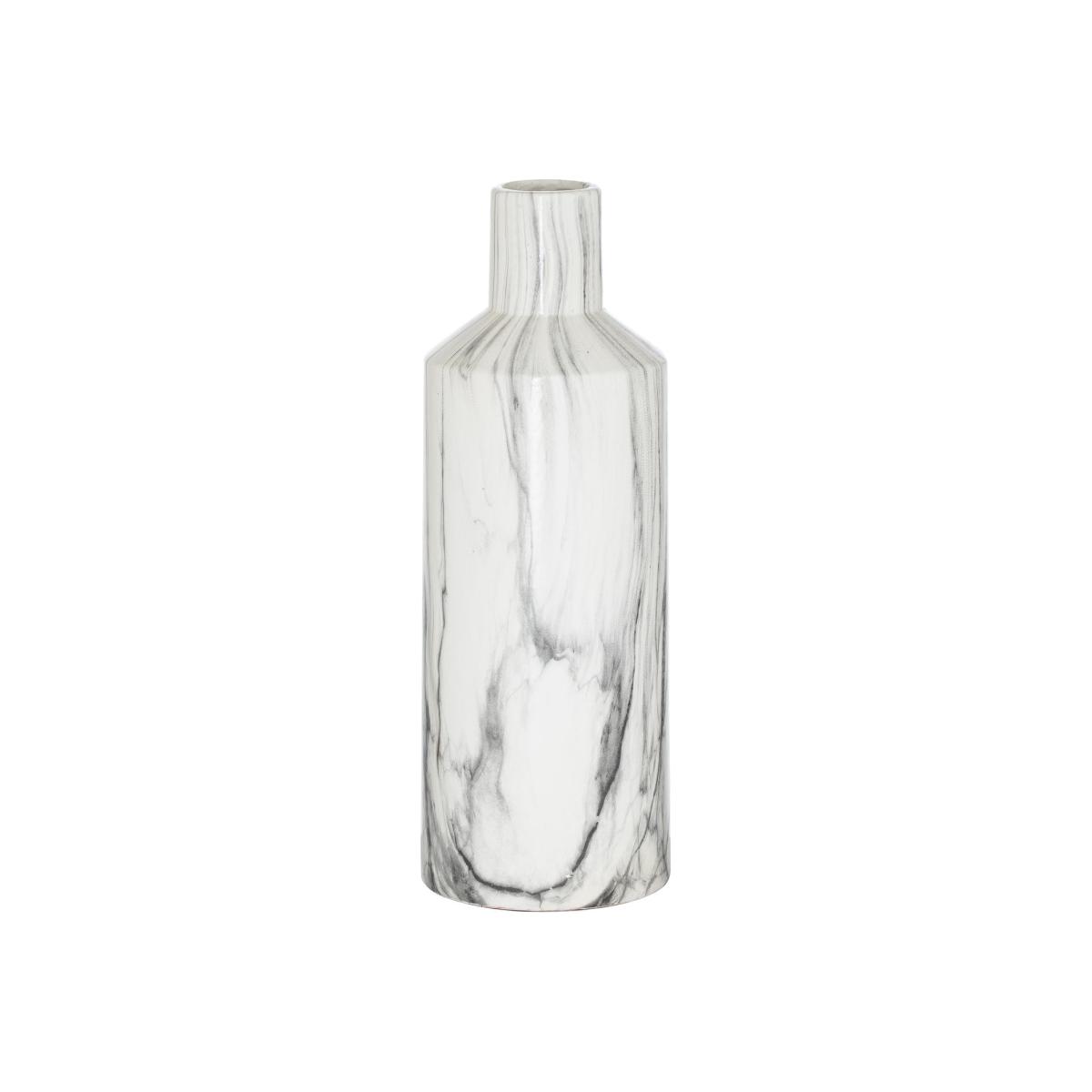 Marble Sutra Vase Sculptural Accent - White