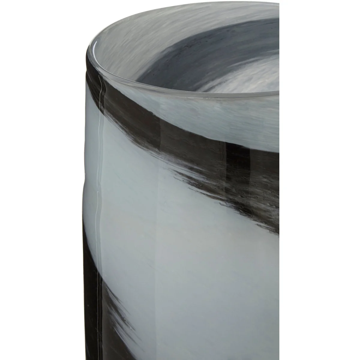 Carra Large Grey And Black Brushstroke Vase - Grey – image 2