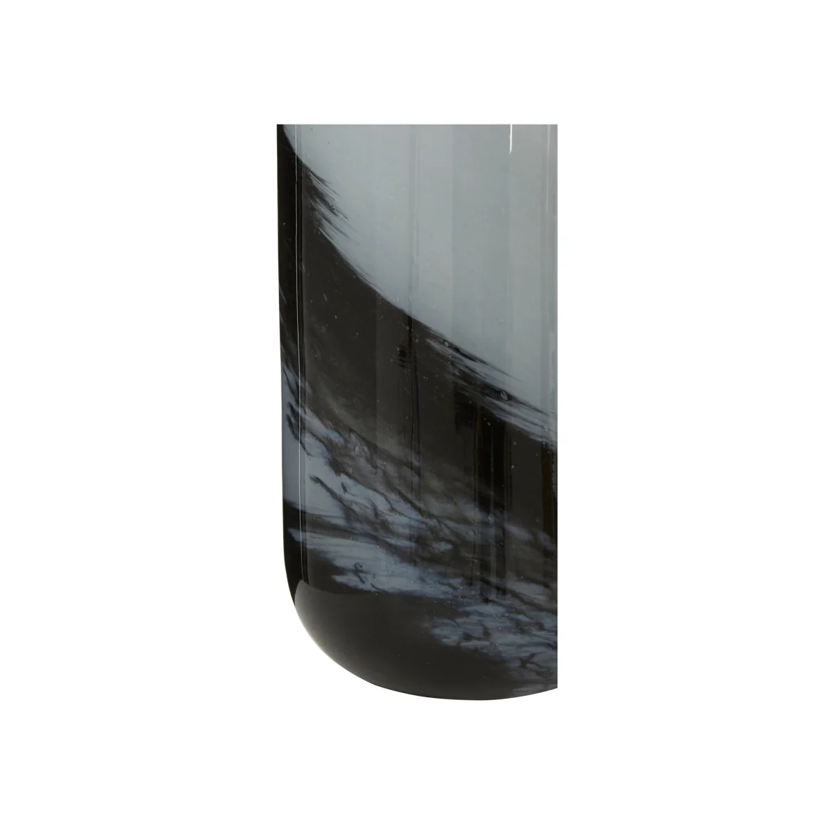 Carra Large Grey And Black Brushstroke Vase - Grey – image 1