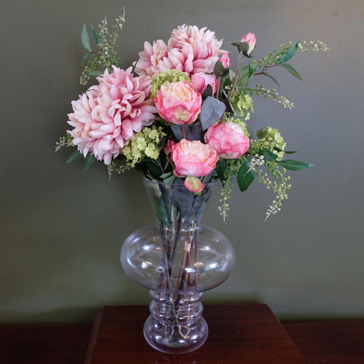 Chrysanthemum Mix Glass Bubble Vase - Chrysanthemum Mix Glass Bubble Vase