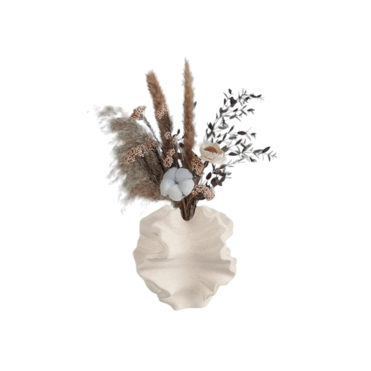 Origami Style Vase - White