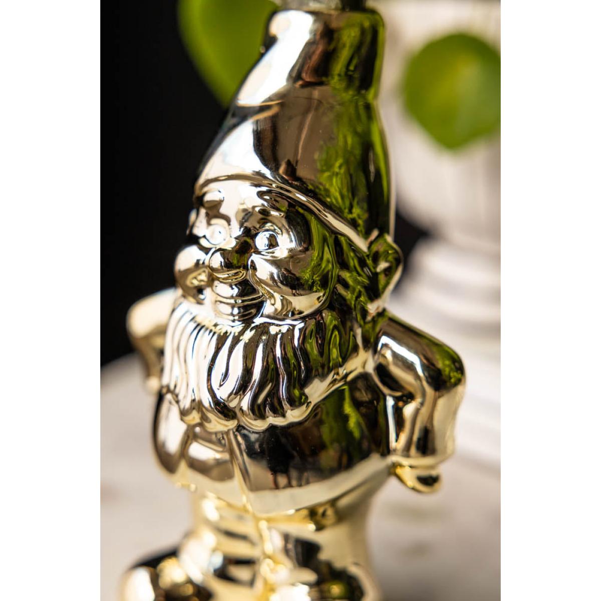 Gold Gnome Single Stem Vase / Candlestick Holder – image 3