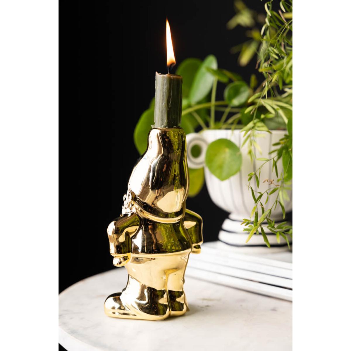 Gold Gnome Single Stem Vase / Candlestick Holder – image 5