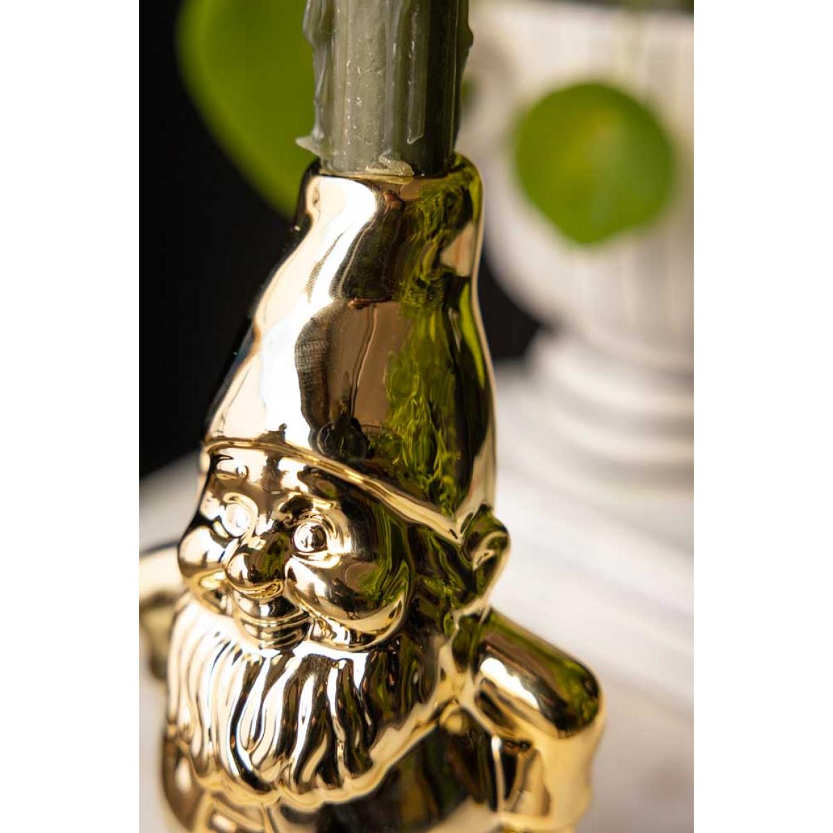 Gold Gnome Single Stem Vase / Candlestick Holder – image 7