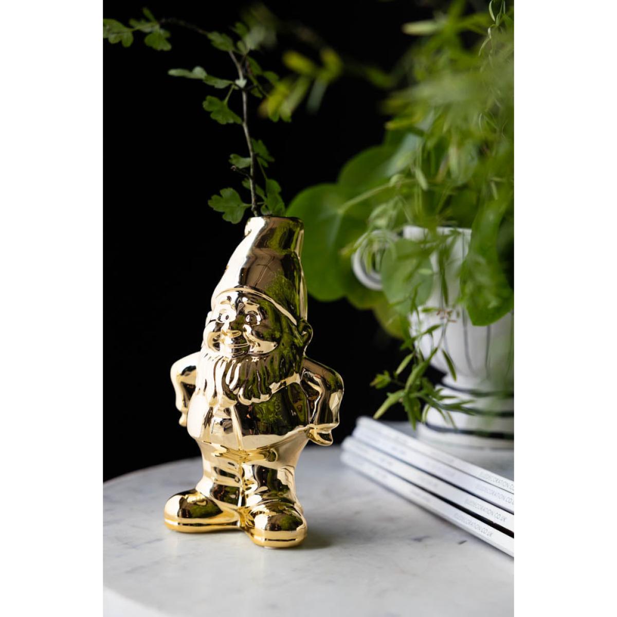 Gold Gnome Single Stem Vase / Candlestick Holder – image 8