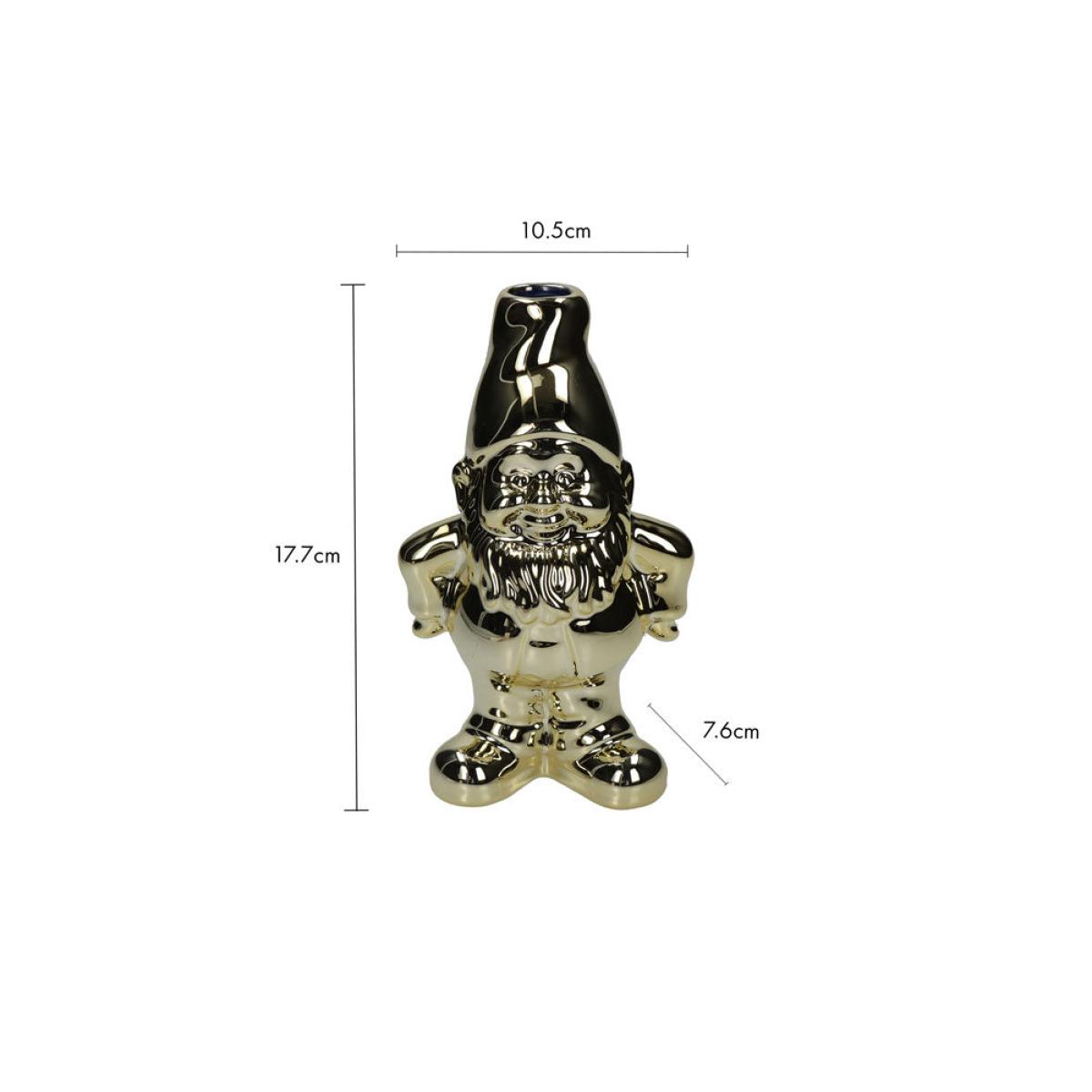 Gold Gnome Single Stem Vase / Candlestick Holder – image 9