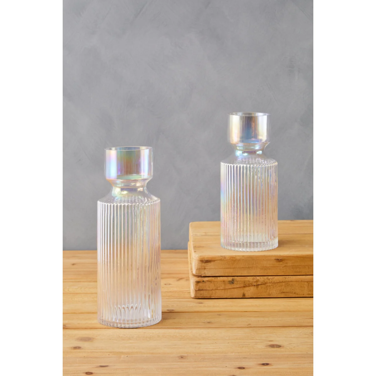 Brice Small Grey Glass Vase - Glass 100% – image 2