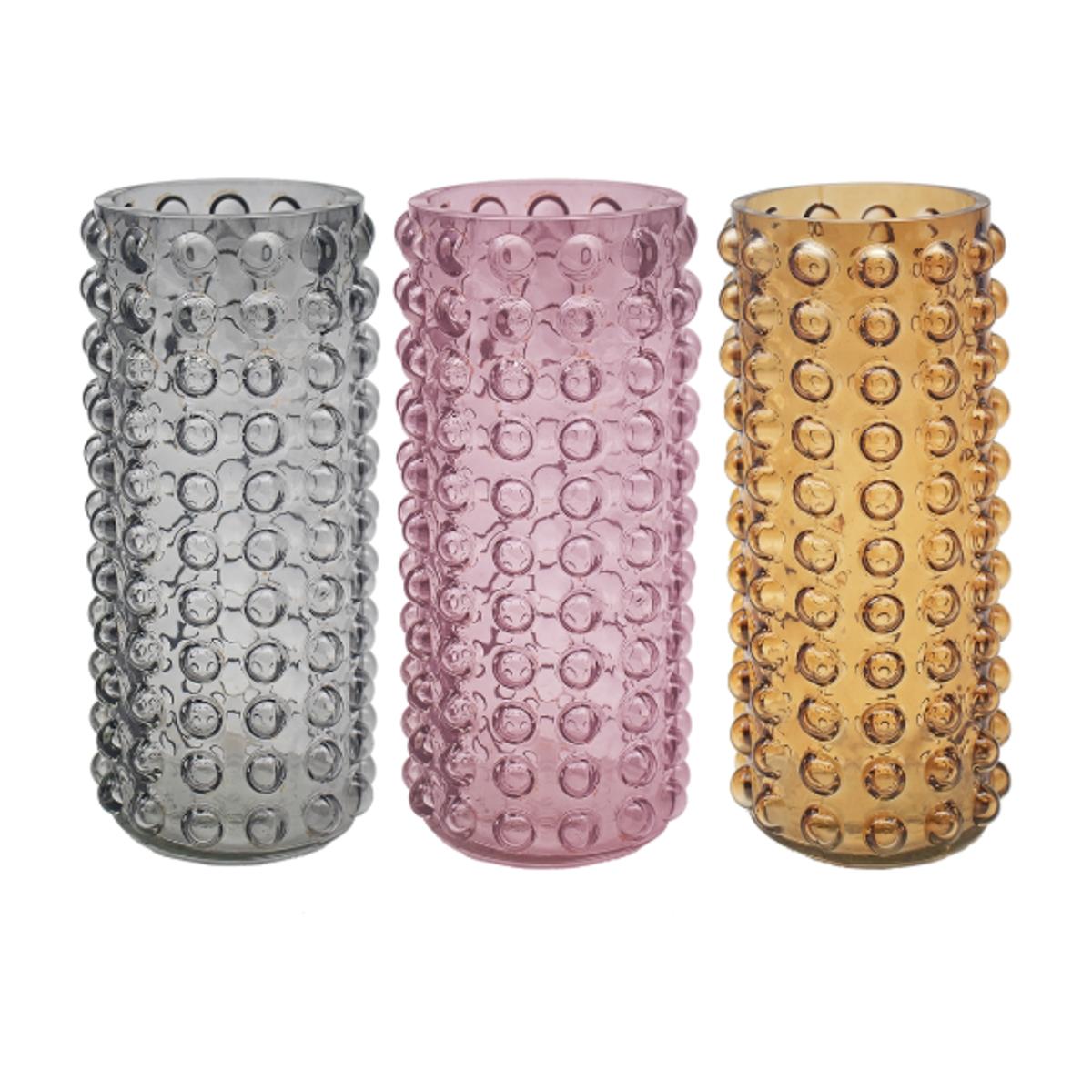 Bubble Glass Vase - Grey