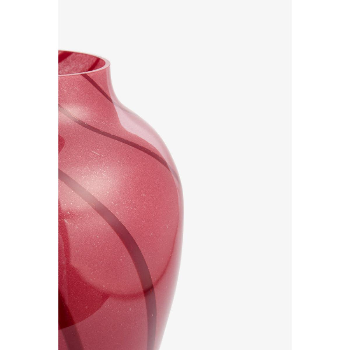 Beautiful Pink & Red Swirl Vase – image 2