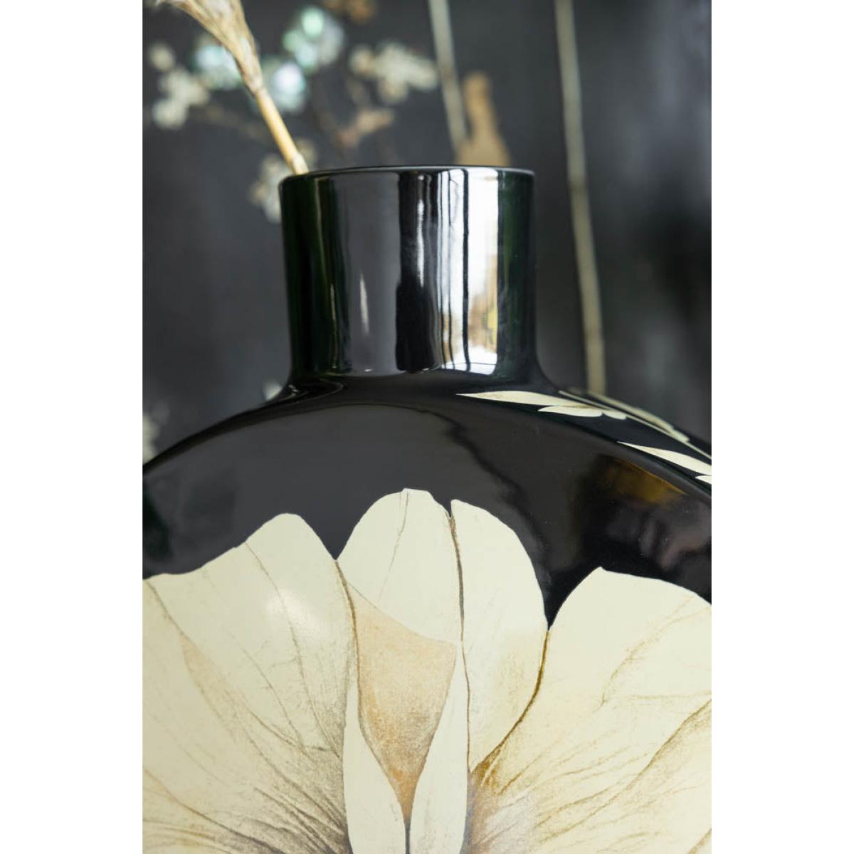 Black Floral Large Vase – image 6