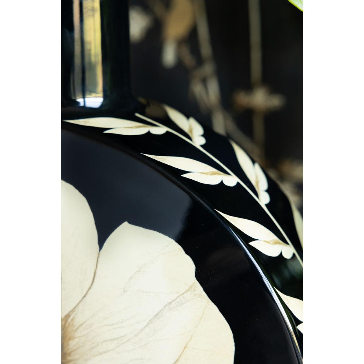 Black Floral Large Vase – image 7