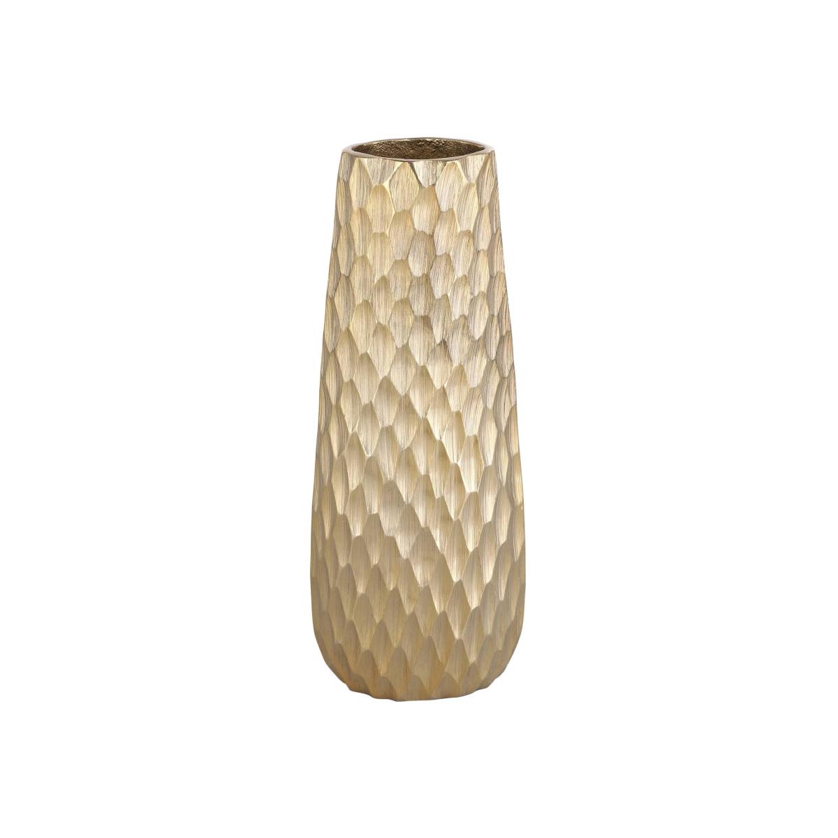 EGLO Nilgaut Handcrafted Brushed Brass Aluminium Vase - brushed brass / 7cm – image 1