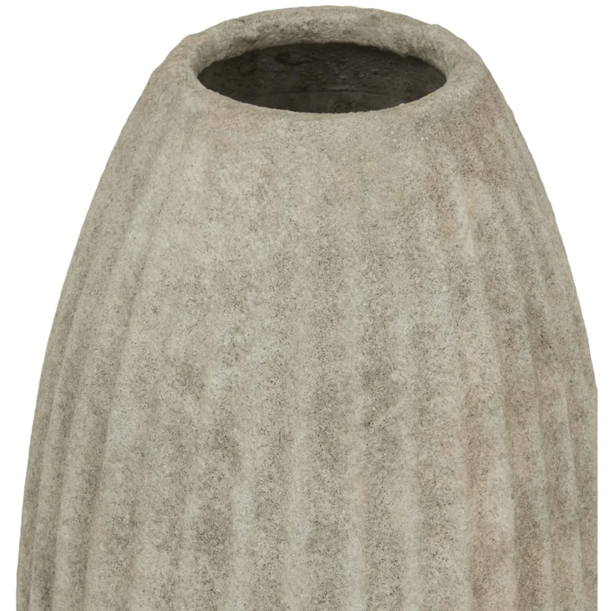 Vale of Lilies Large Aged Olpe Ceramic Vase - Light Grey – image 4