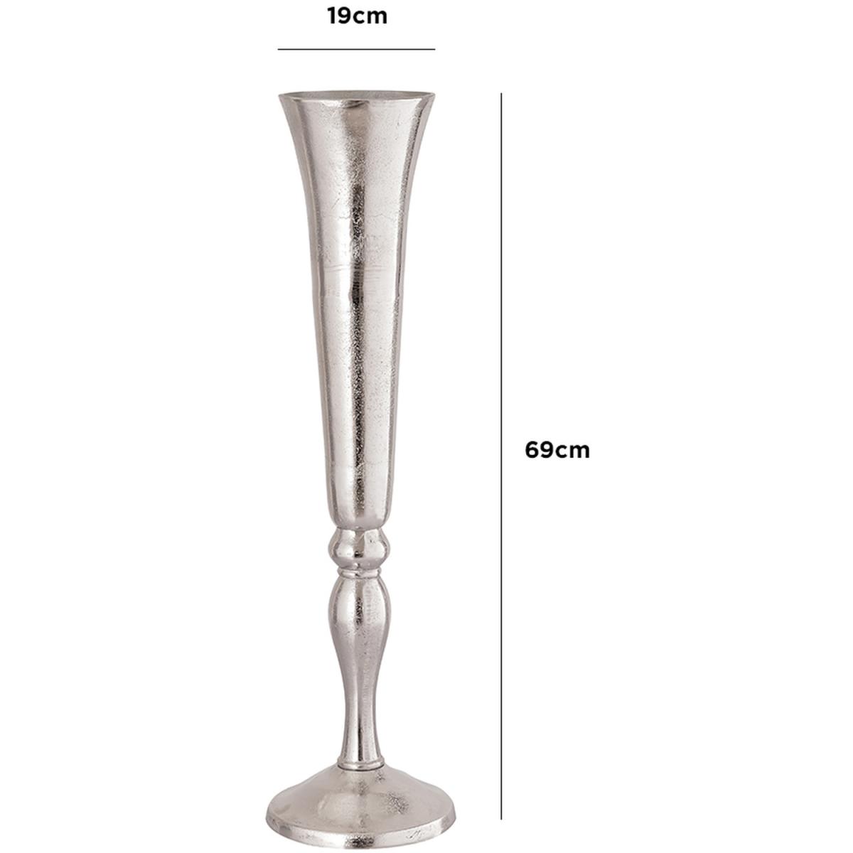 Value 69cm Fluted Vase Nickel - Silver – image 5