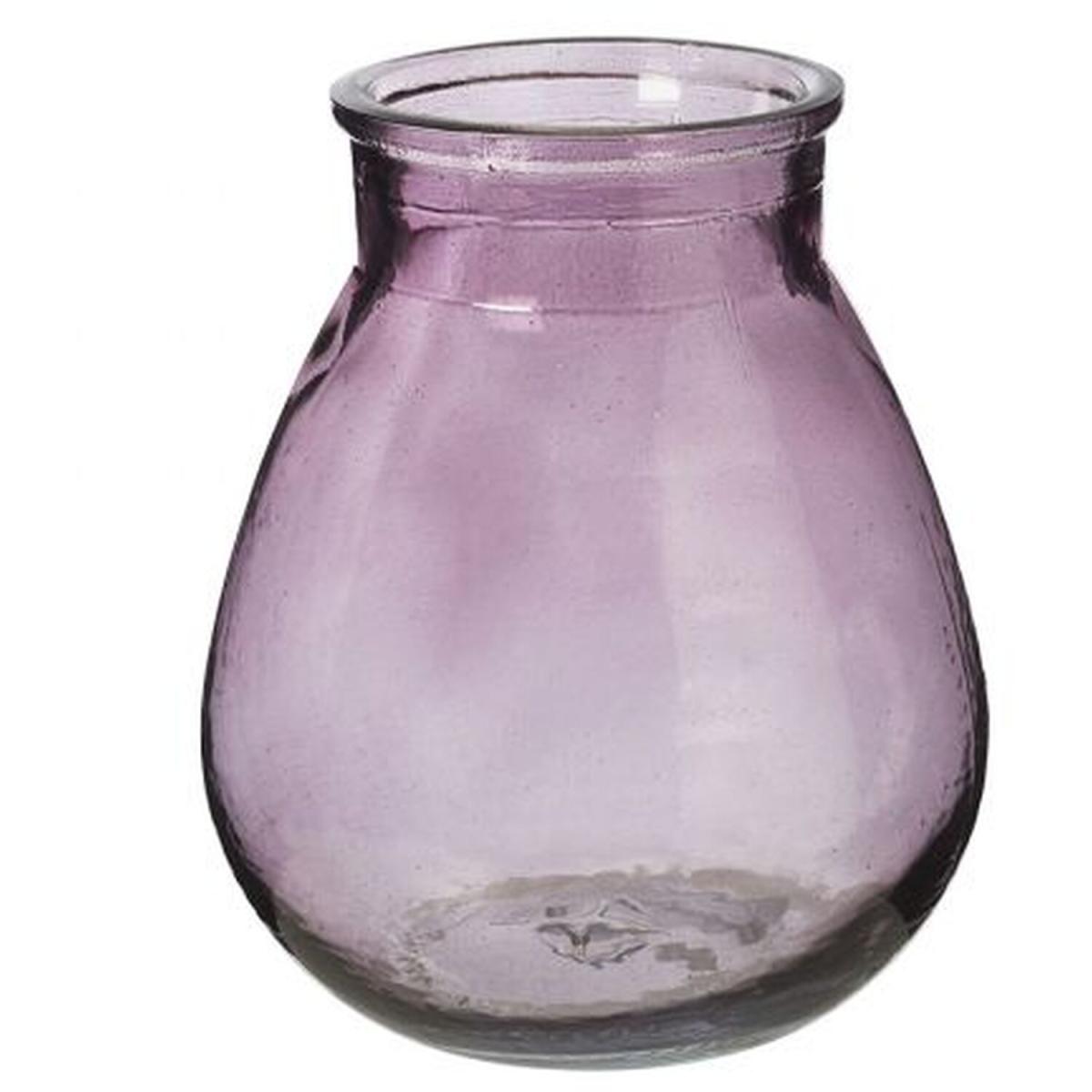 Pear Shape Glass Decorative Vase - Mauve – image 2