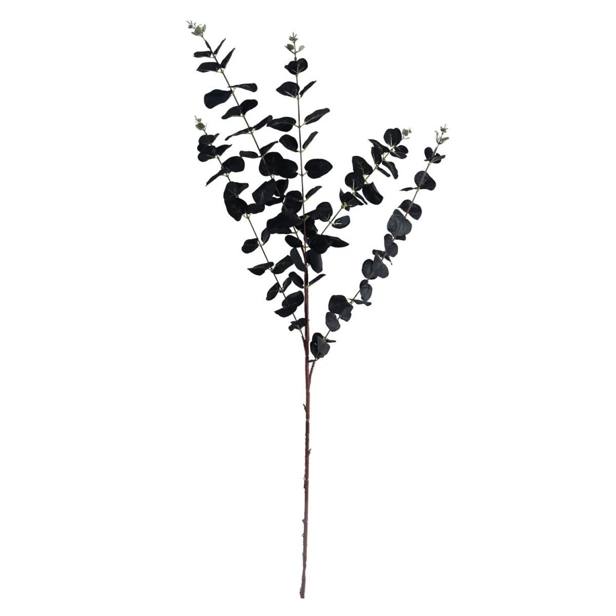 100cm Artificial Yellow Lily and Black Eucalyptus in Glass Ball Vase - Premium - Yellow Flower Arrangement – image 5