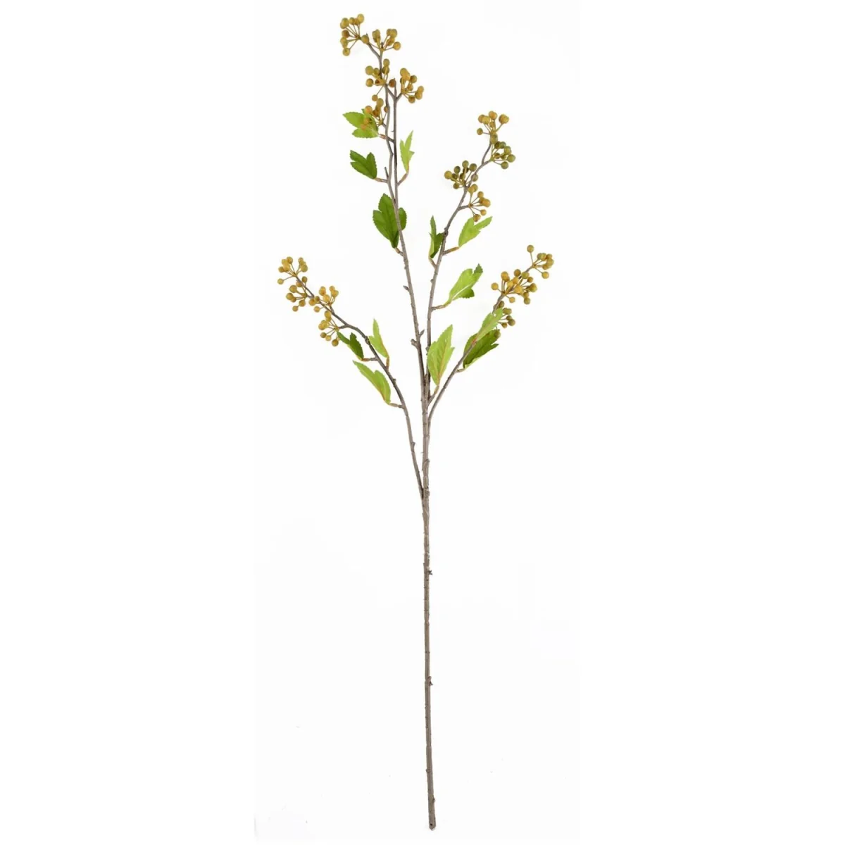 100cm Artificial Yellow Lily and Black Eucalyptus in Glass Ball Vase - Premium - Yellow Flower Arrangement – image 6