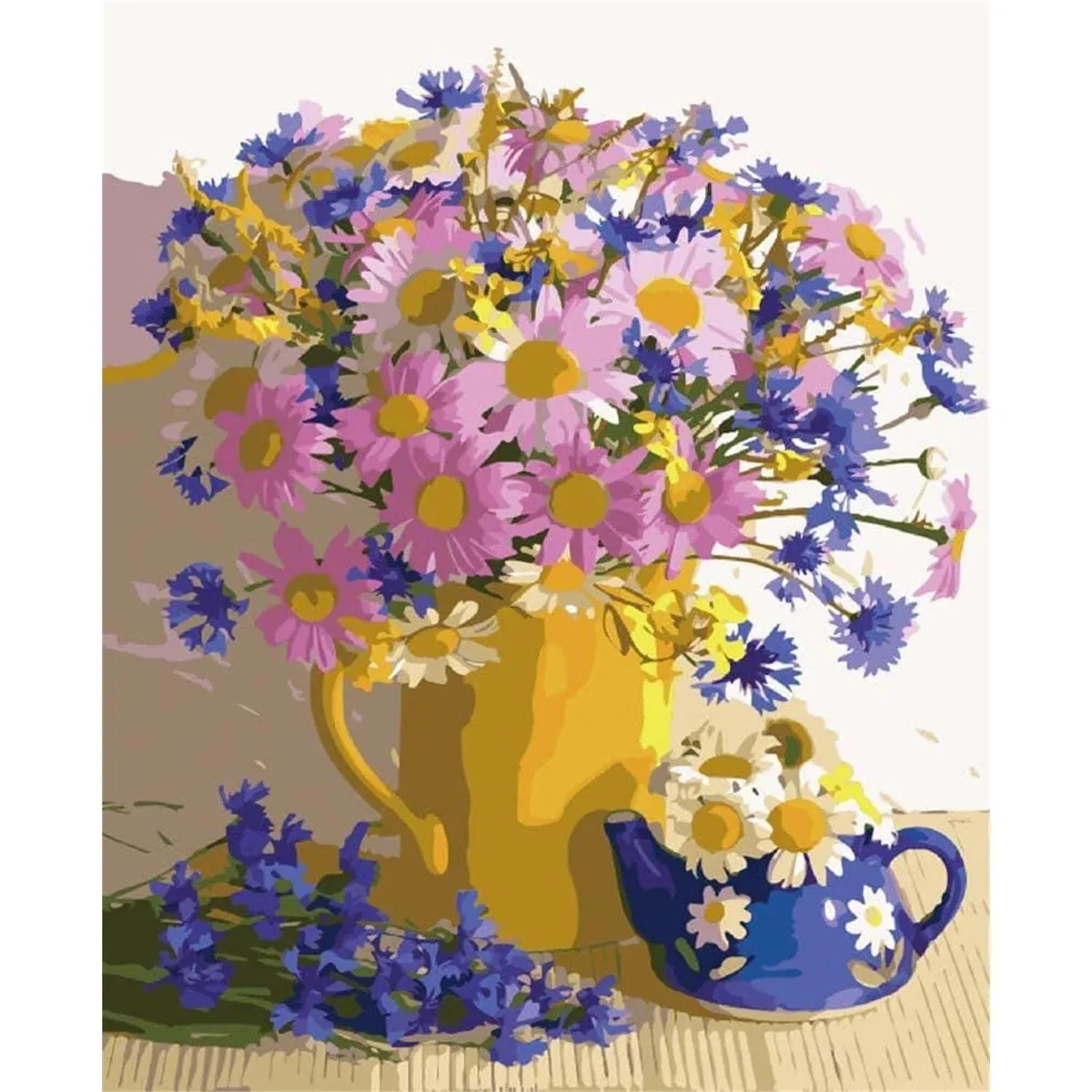 Daisy Vase and Teapot Diamond Painting Kit - Multi – image 6