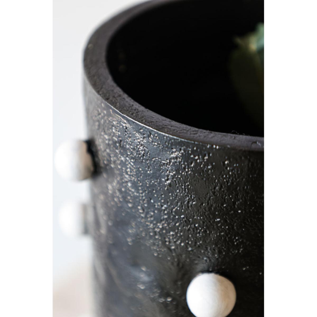 Black Vase With White Spots – image 4