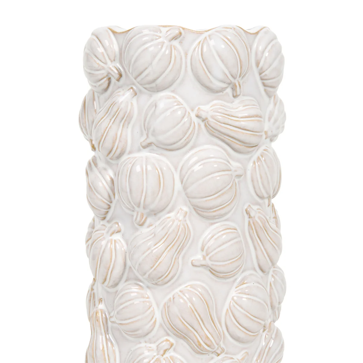 Pumpkin Reactive Glaze Vase - White – image 2