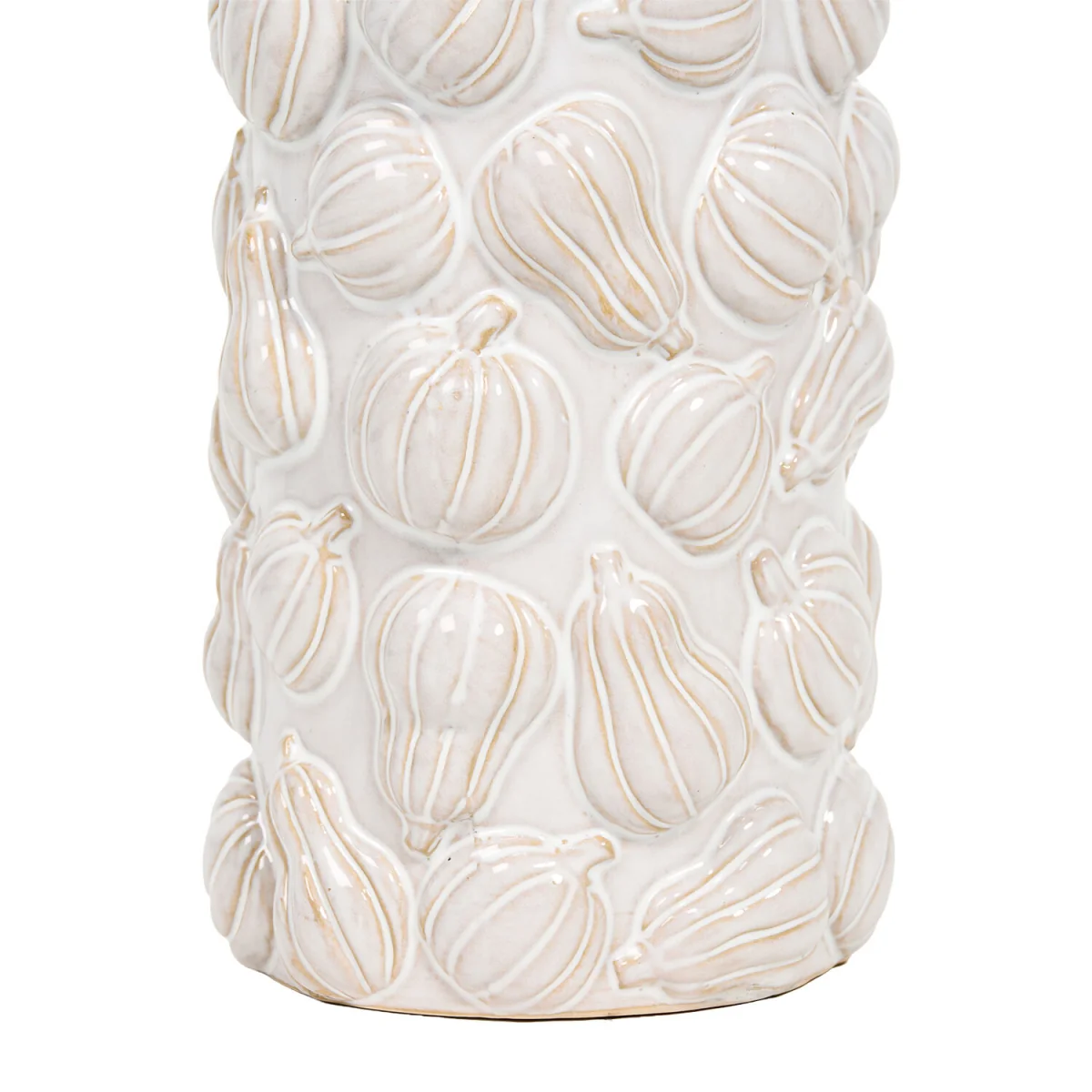 Pumpkin Reactive Glaze Vase - White – image 3
