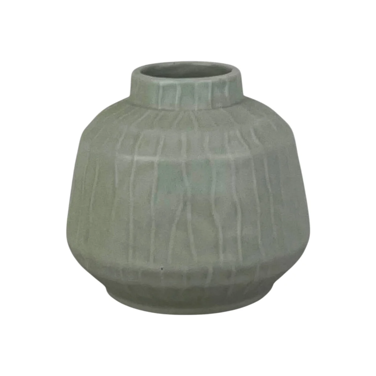 Glazed Pistachio Ceramic Vase 10cm - Green – image 1