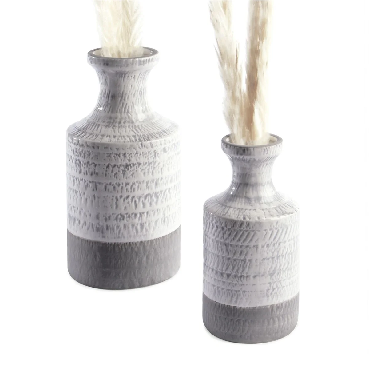Ceramic Vases - Set of 2 - Grey – image 6