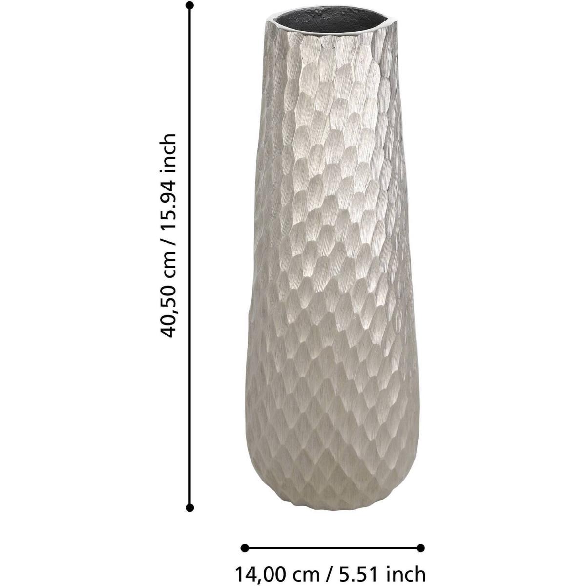 EGLO Nilgaut Handcrafted Nickel Aluminium Vase - nickel / 9cm – image 4