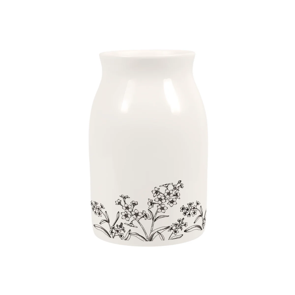 Forget-Me-Not Bereavement Small Porcelain Vase - Black – image 2