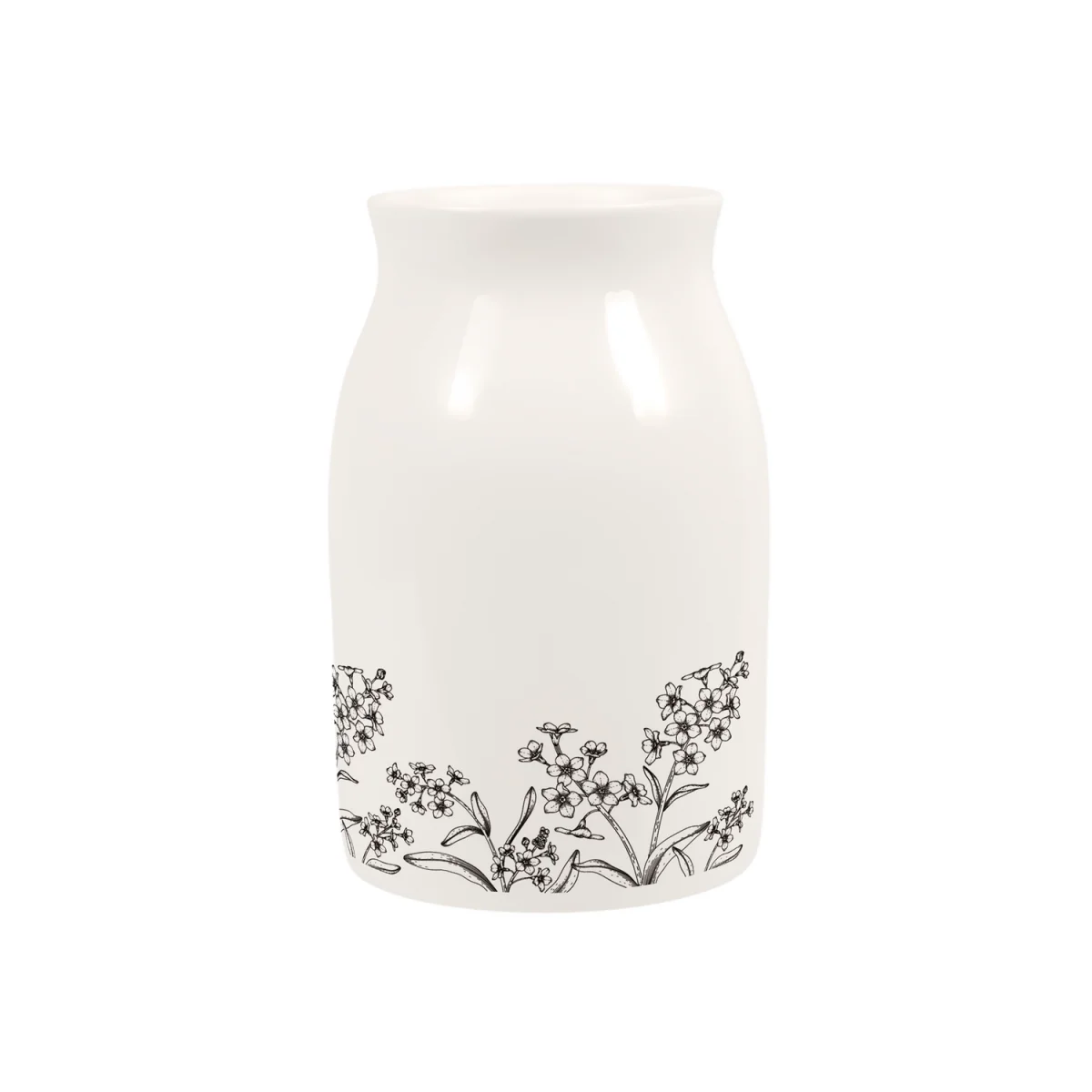 Forget-Me-Not Bereavement Small Porcelain Vase - Black – image 4