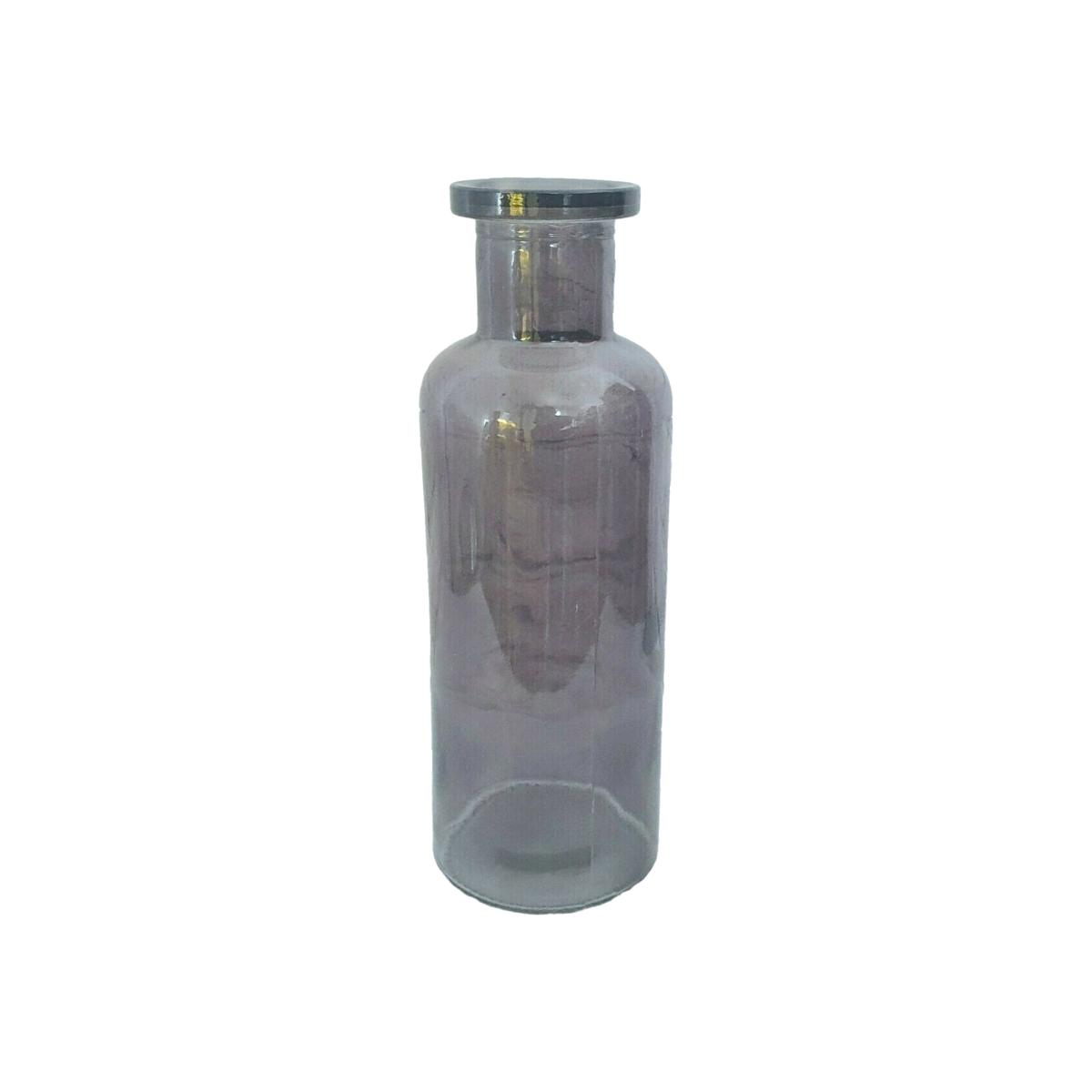 Funnel Neck Decorative Bottle Vase - Grey