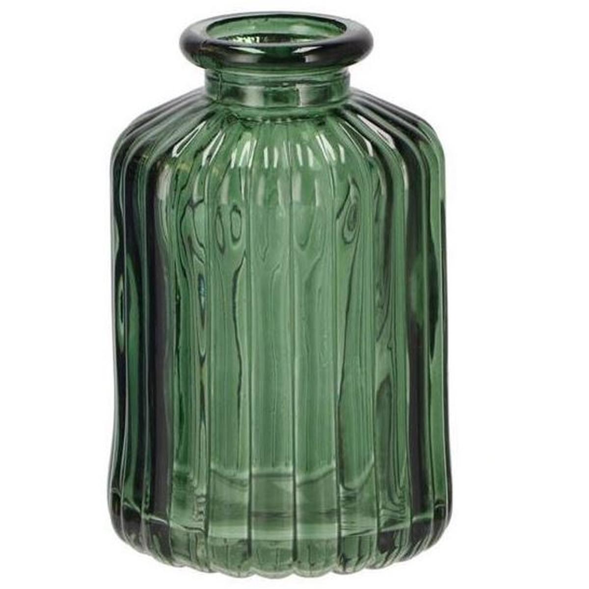 Mini Ribbed Bottle Bud Vase - Light Green – image 2