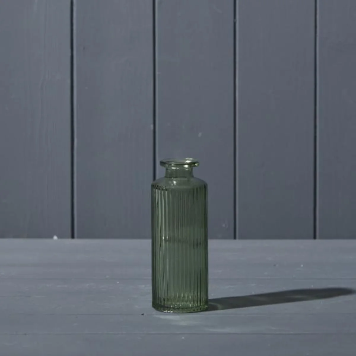 Decorative Vintage Green Glass Bottle - Green