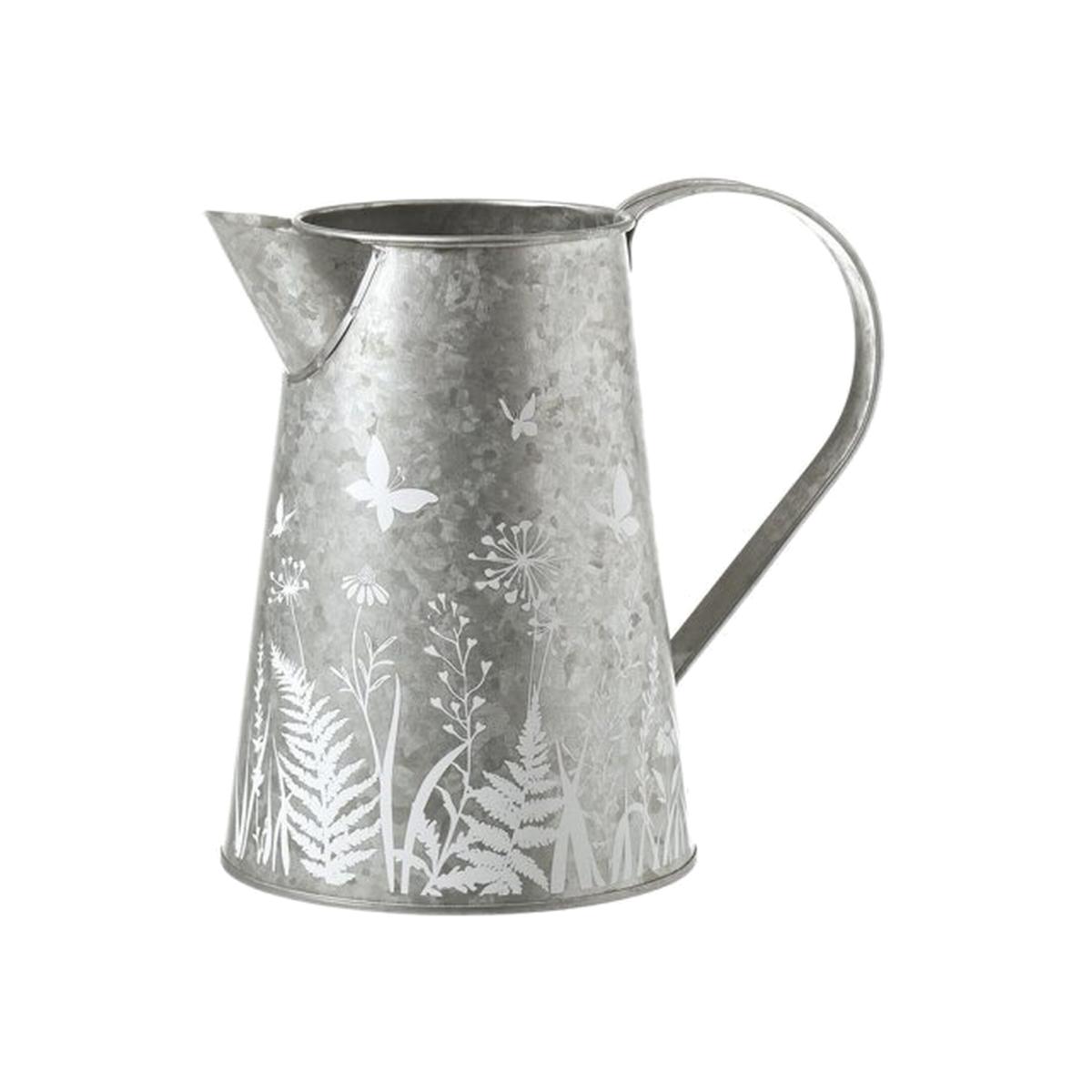 Butterfly Flower Jug Vase - Silver
