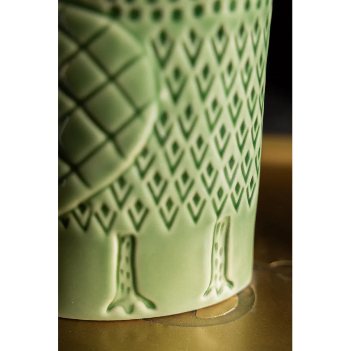 Quirky Green Owl Bud Vase – image 4