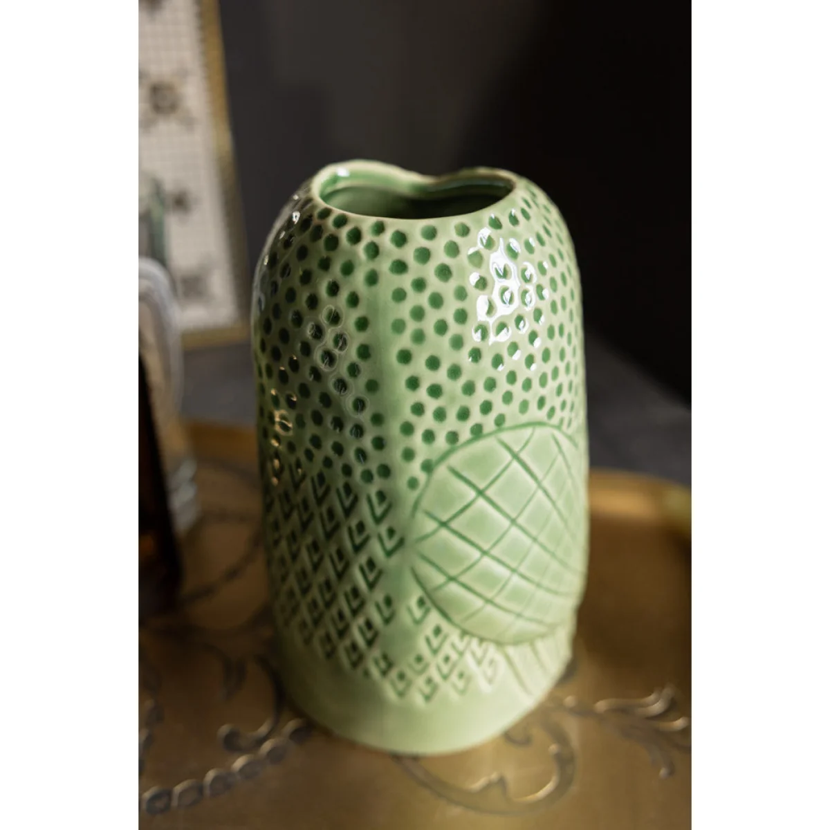 Quirky Green Owl Bud Vase – image 5