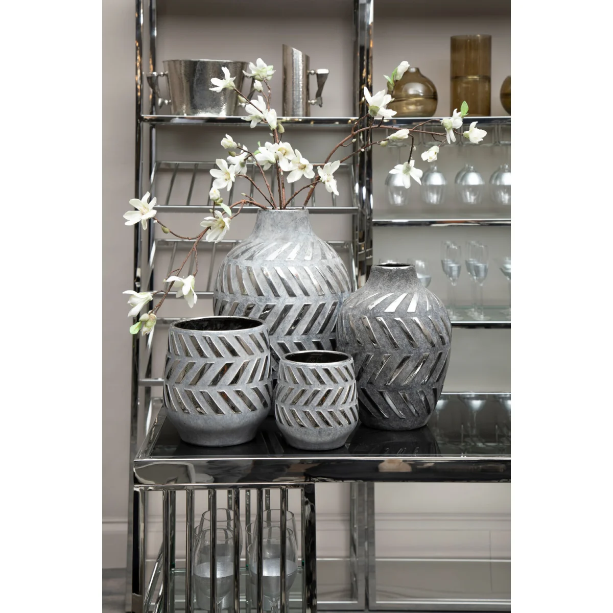 Helaine Grey and Silver Small Vase - Grey – image 4