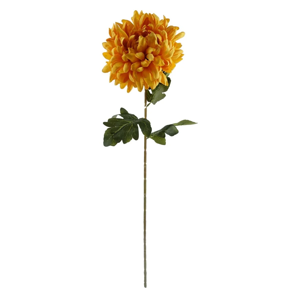 100cm Artificial Yellow Chrysanthemum Glass Ball Vase Premium - Green Flower Arrangement – image 5