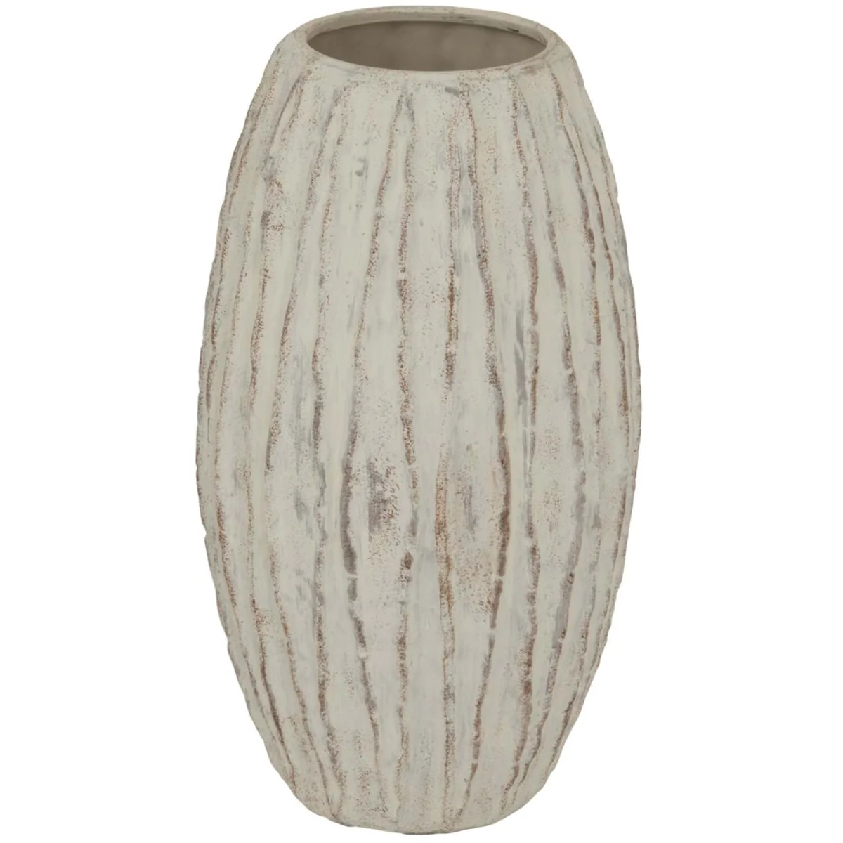 Wildbloom Large Ceramic Fin Vase Matt - White – image 3