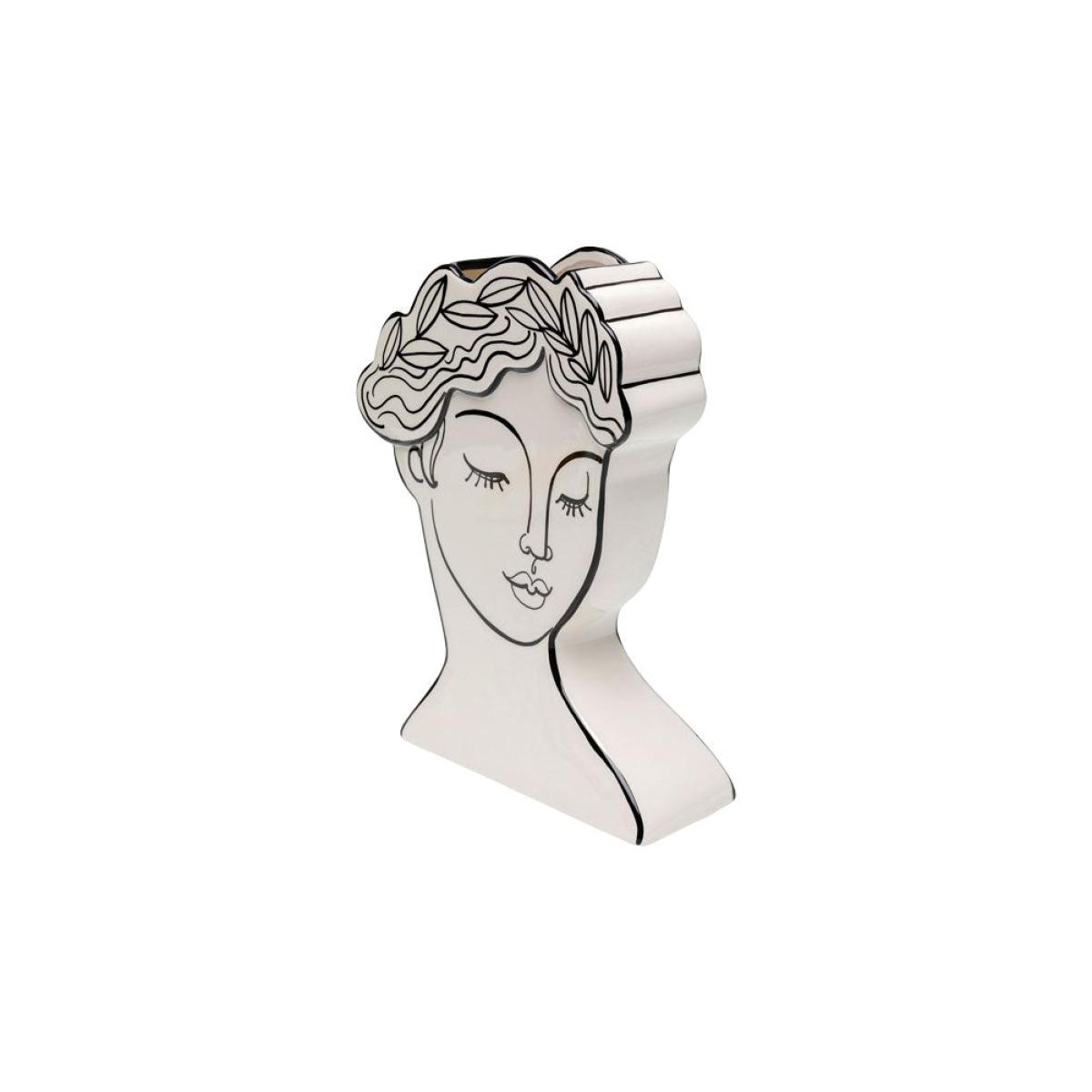 Peaceful Monochrome Lady Vase – image 2