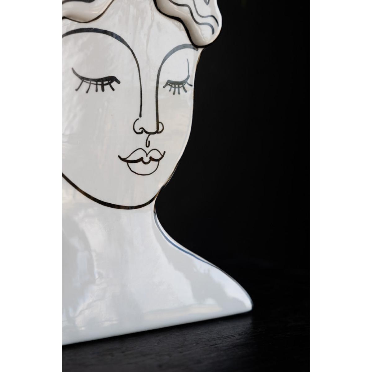 Peaceful Monochrome Lady Vase – image 9