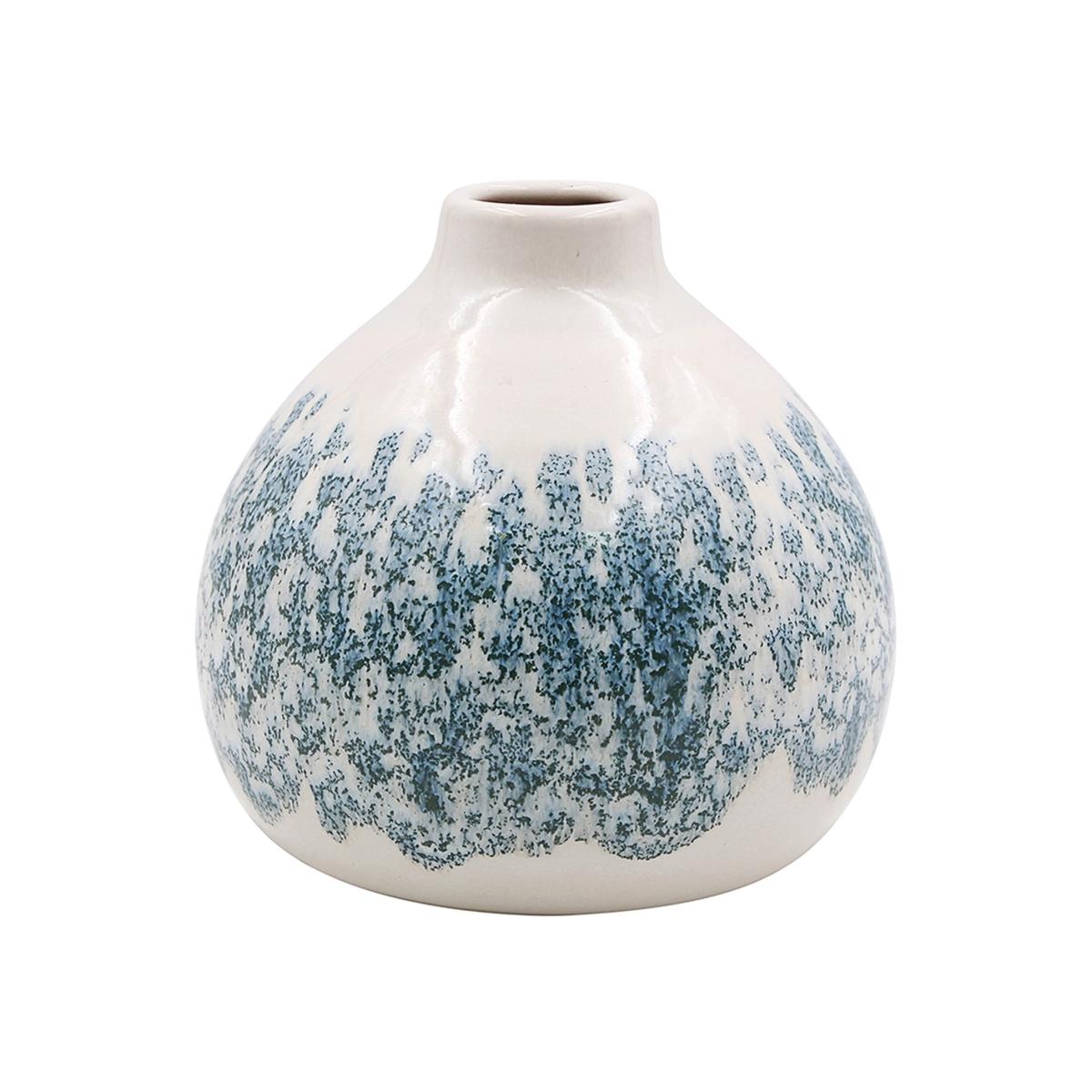 Aqua Flower Vase - White