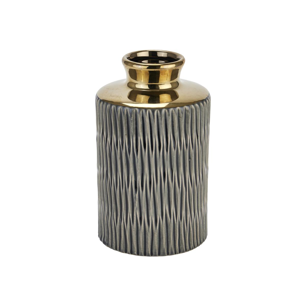Stephen Collection Intaglio Fluted Vase - Gold