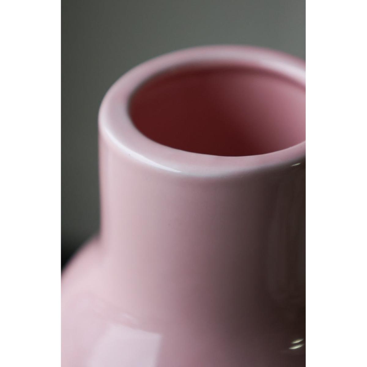 Pink Ceramic Vase With Luscious Red Lips – image 5