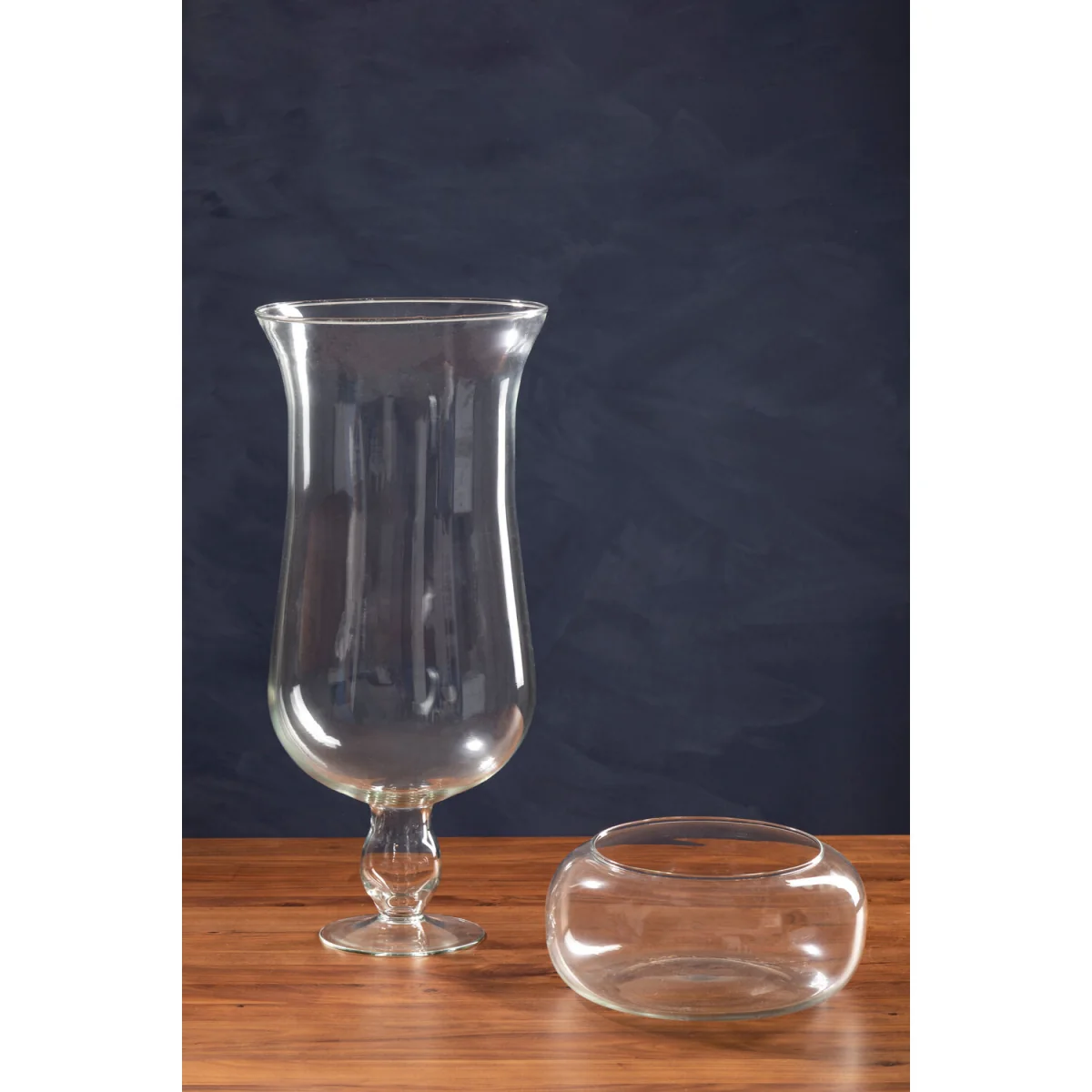 Gaia Large Glass Vase in Metallic Antique Finish - Clear – image 3