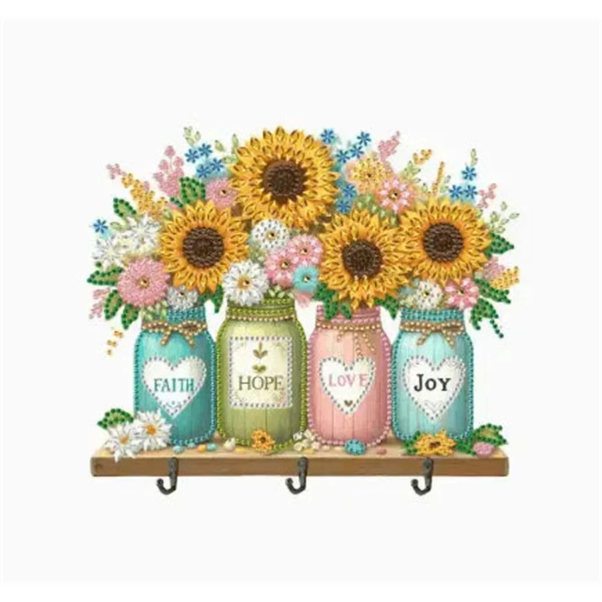 Sunflower Vases With Hooks Diamond Art Kit - Multi – image 4