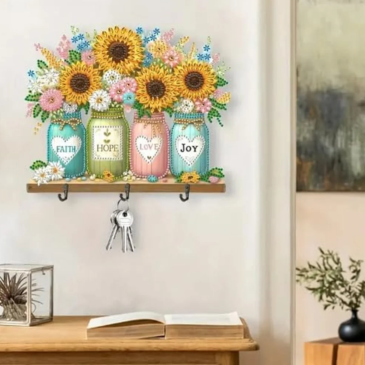 Sunflower Vases With Hooks Diamond Art Kit - Multi – image 7