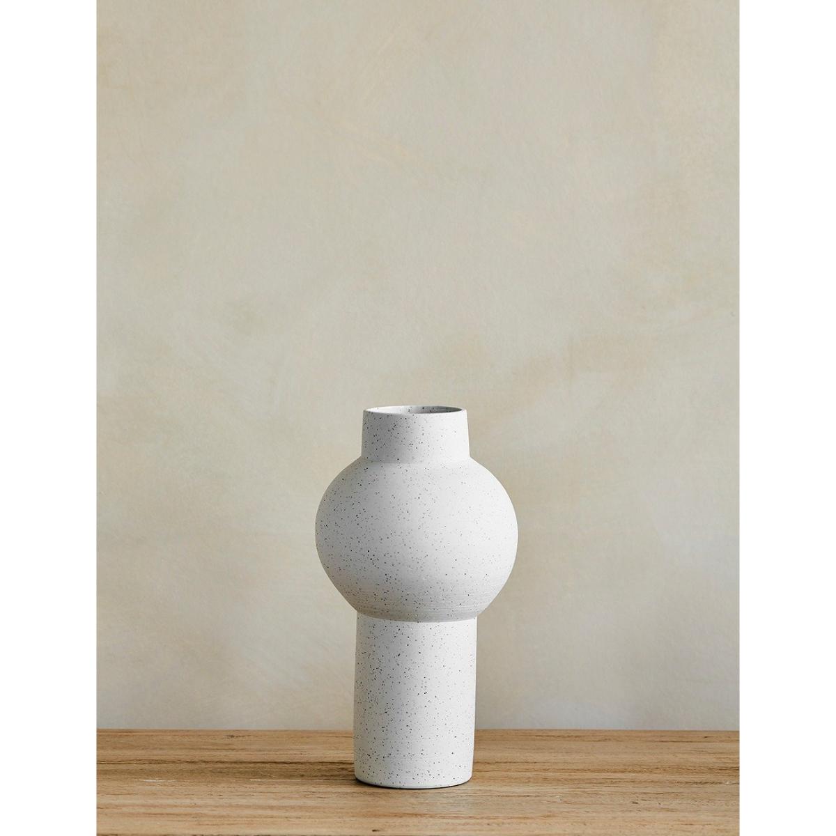 HKliving White Speckled Clay Vase – image 2